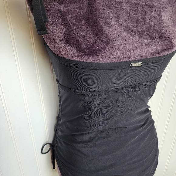 DKNY Women's BLACK Adjustable Side Halter One-Piece Swimsuit US 12 - Picture 8 of 16